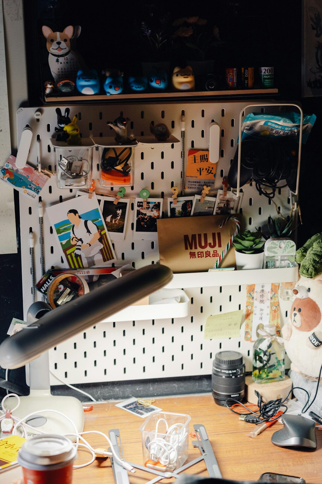 Content creator desk with camera and laptop
