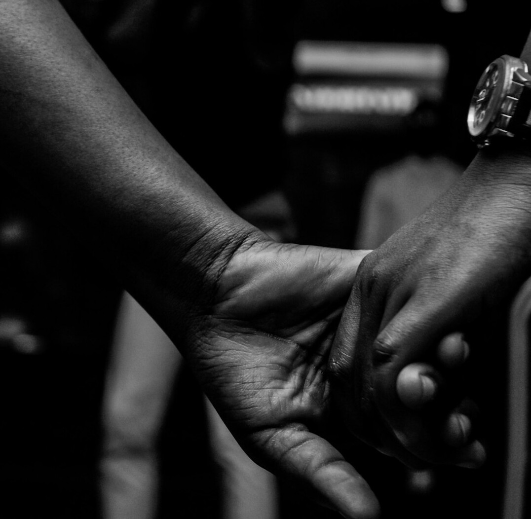 Two business people shaking hands